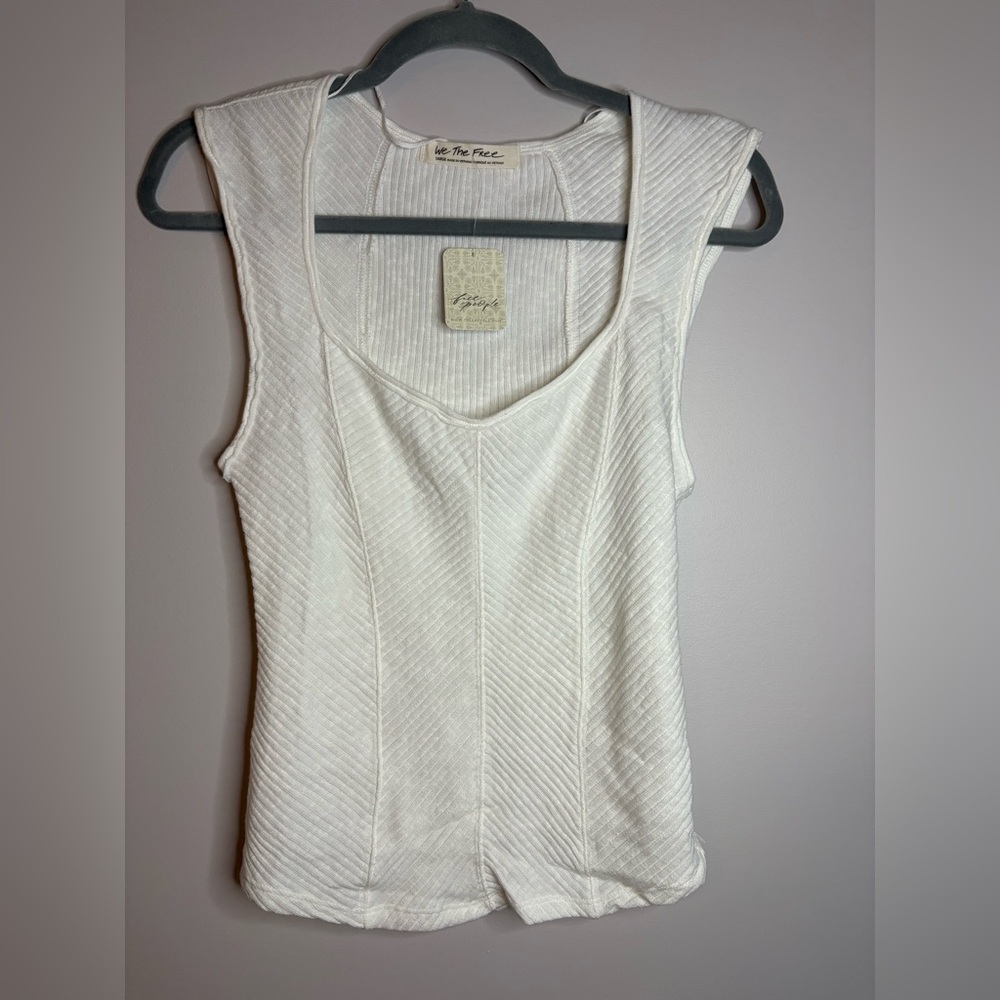 We The Free White Tank Top